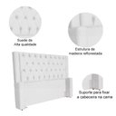 Ver imagem 5 de Conjunto Cabeçeira mais Calçadeira Baú Emma Suede Cores - DS Estofados Queen Branco