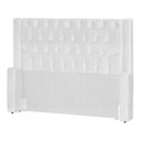 Ver imagem 2 de Conjunto Cabeçeira mais Calçadeira Baú Emma Suede Cores - DS Estofados Queen Branco