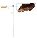 Ver imagem 2 de Espeto Triplo Costeleiro 59 Cm + Rastelo E Pá Para Brasas
