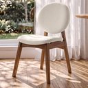 Ver imagem 4 de Cadeira para Sala de Jantar Cozinha Estofada Rattan Ibis L02 Linho Cru- Lyam Decor
