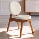 Ver imagem 3 de Cadeira para Sala de Jantar Cozinha Estofada Rattan Ibis L02 Linho Cru- Lyam Decor