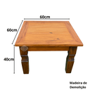 Ver imagem 5 de Mesa de Centro Madeira de Demolição 60 X 60 Sudeste Rústico