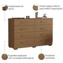 Ver imagem 3 de Comoda 8 Gavetas - Atacama