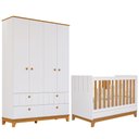 Ver imagem 2 de Quarto Bebê Completo Berço Americano Guarda Roupas 100% Mdf