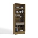 Ver imagem 2 de Cristaleira Cozinha Botanic 80cm 02 Portas M628 Kappesberg - Nogueira/fendi