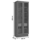 Ver imagem 4 de Cristaleira Cozinha Botanic 80cm 02 Portas M628 Kappesberg - Nogueira/fendi