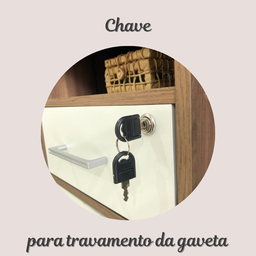Escrivaninha 1 Porta 1 Gaveta com Chave 1 Nicho  - 11