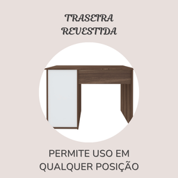 Escrivaninha 1 Porta 1 Gaveta com Chave 1 Nicho  - 10
