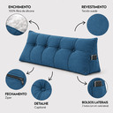 Ver mais imagens de Almofada Encosto Triangular Cama Leitura Cabeceira Suede