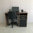 Ver imagem 7 de Escrivaninha Mesa Escritório 1 Porta 1 Gaveta com Chave 1 Nicho