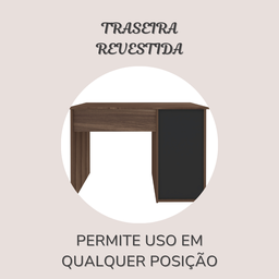Escrivaninha 1 Porta 1 Gaveta com Chave 1 Nicho  - 12