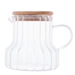 Jarra de Vidro Borossilicato com Tampa de Bambu Classic 500ml 2900 - Lyor - 1