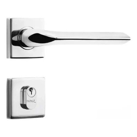 Fechadura de Inox para Porta de Entrada Cromada 55mm com Mi680 Inoxvita - Papaiz