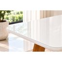 Ver imagem 7 de Mesa Cozinha Caju Madeira c/Vidro 210x100cm Madeira/Off Cimol
