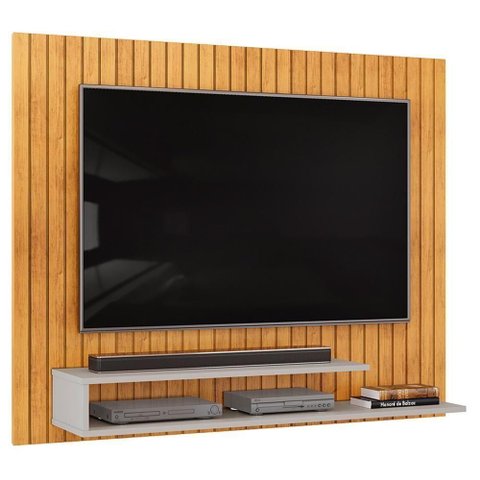 Painel Ripado para Tv 55 Pol 134cm Lipe D05 Cedro Bali - Lyam Decor