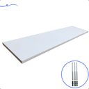 Ver imagem 1 de 1 Prateleira Branca 80X20 Com Suporte Flutuante Mdf  Organizadora Decoração Cozinha Quarto Banheiro
