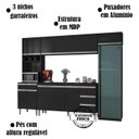Ver imagem 4 de Cozinha Modulada 5 Peças 281 cm Andreia Preto REAJL