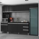 Ver imagem 2 de Cozinha Modulada 5 Peças 281 cm Andreia Preto REAJL