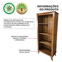 Ver imagem 2 de Kit Estante Livreiro sem Porta em Madeira Maciça com Barzinho Imperial Sofisticado Multiuso Castanho