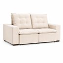 Ver imagem 2 de Sofa Retratil 2 Lugares Dallas Marques Bege Claro Estofados