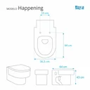 Ver imagem 1 de Tampa de Vaso Sanitário Com Amortecedor Happening Branco Para Bacia Roca