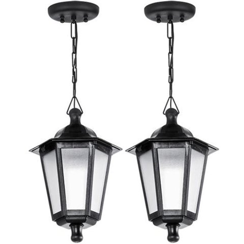 Kit 2 Pendentes Luminária Teto Gregos Colonial Clássica Vintage Retro Preto E27