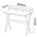 Ver imagem 4 de Escrivaninha Mesa Escritório Retrô com Pés Angulares Itália 3 Nichos 90cm Nogal Marrom Artany
