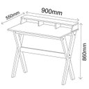 Ver imagem 4 de Escrivaninha Mesa Escritório Retrô com Pés Angulares Itália 3 Nichos 90cm Branca Artany