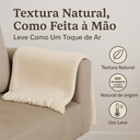 Ver mais imagens de Manta Decorativa Natural para Sofá e Cama - Bege 2,40x 1,80 M