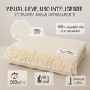Ver imagem 5 de Manta Decorativa Natural para Sofá e Cama - Bege 2,40x 1,80 M