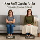 Ver imagem 3 de Manta Decorativa Natural para Sofá e Cama - Bege 2,40x 1,80 M