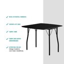 Ver imagem 5 de Conjunto Mesa Extensível com 4 Banquetas Preto Carraro