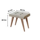 Ver imagem 5 de Puff para Sala Quarto Penteadeira Isa Retro Basoto Brasil