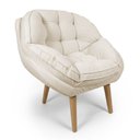 Ver imagem 3 de Kit 02 Poltronas Decorativa Marcela Boucle Bege Dal Poz Estofados