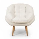 Ver imagem 4 de Kit 02 Poltronas Decorativa Marcela Boucle Bege Dal Poz Estofados
