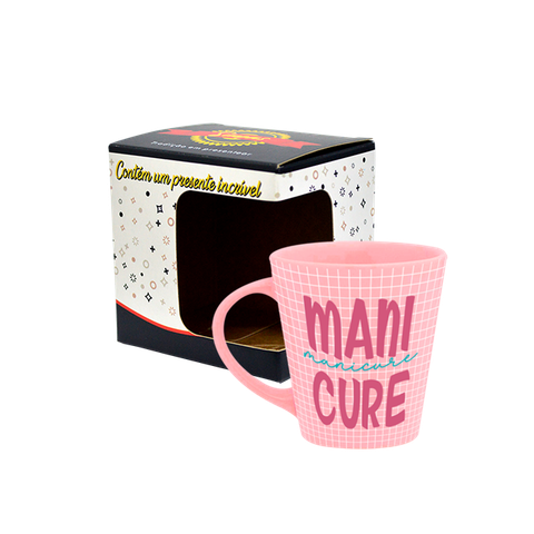 CANECA DROP ROSA - FLORK PROFISSIONAIS - MANICURE
