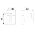 Ver imagem 2 de Cabide Square 9000 Cobre Escovado Docol