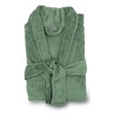 Ver imagem 1 de Roupão Appel Plush Flannel Estampado Toque Macio Cor:verde Ervas;tamanho:g