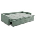 Ver imagem 3 de Sofá sem Caixa Retrátil e Reclinável 2,00m com Molas Bianca Boucle Menta Madelina Decor