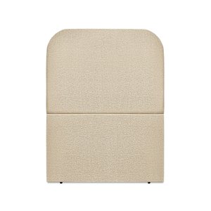 Cabeceira Estofada Solteiro Alana 90cm Linho Bege