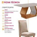 Ver imagem 4 de Mesa de Jantar Alvorada 6 Lugares Retangular MDF com Vidro 180cm Off White Moderna