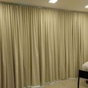 Ver imagem 1 de cortina voal linho kaki forro de microfibra 3.00x1.80mt ideal para janela de até 2.00 metros de larg