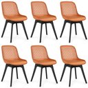 Ver imagem 1 de Kit 6 Cadeiras de Jantar Estofada Design Marcela - Marrom