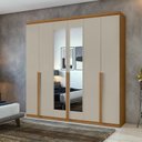 Ver imagem 2 de Guarda Roupas Alonzo 6 Portas C/esp e S/pés Pvc Amêndoa Clean/off White Móveis Lopas