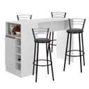 Ver imagem 1 de Kit Bancada Gourmet Multiuso para Cozinha com 4 Banquetas Alta
