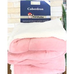 Coberdrom Mink Sherpa Queen Cobertores Parahyba Coberdom Mink Sherpa Rosa - 7