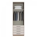 Ver imagem 2 de Guarda-Roupa Modulado 2 Portas 4 Gavetas 1 Prateleira 1 Cabideiro 79cm Connect Luciane Móveis