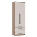Ver imagem 1 de Guarda-Roupa Modulado 2 Portas 4 Gavetas 1 Prateleira 1 Cabideiro 79cm Connect Luciane Móveis