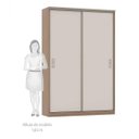 Ver imagem 4 de Guarda-Roupa Modulado 2 Portas de Correr 3 Gavetas 2 Cabideiros 156,5cm Connect Luciane Móveis