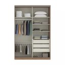 Ver imagem 2 de Guarda-Roupa Modulado 2 Portas de Correr 3 Gavetas 2 Cabideiros 156,5cm Connect Luciane Móveis